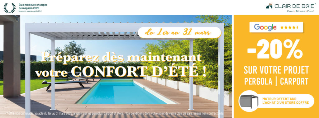 20% pergolas & carpot en mars 2025